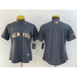 Women's New York Yankees Blank Grey 2022 All Star Stitched Cool Base Nike Jersey