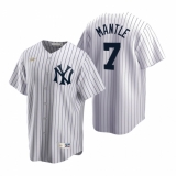 Men's Nike New York Yankees #7 Mickey Mantle White Cooperstown Collection Home Stitched Baseball Jersey