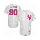 Men's New York Yankees #90 Thairo Estrada Authentic White 2016 Mother's Day Fashion Flex Base Baseball Player Jersey