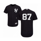 Men's New York Yankees #87 Albert Abreu Navy Blue Alternate Flex Base Authentic Collection Baseball Player Jersey