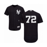 Men's New York Yankees #72 Chance Adams Navy Blue Alternate Flex Base Authentic Collection Baseball Player Jersey