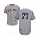 Men's New York Yankees #71 Stephen Tarpley Grey Road Flex Base Authentic Collection Baseball Player Jersey
