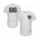 Men's New York Yankees #66 Kyle Higashioka White Home Flex Base Authentic Collection Baseball Player Jersey