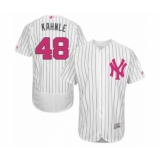 Men's New York Yankees #48 Tommy Kahnle Authentic White 2016 Mother's Day Fashion Flex Base Baseball Player Jersey