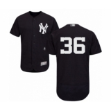 Men's New York Yankees #36 Mike Ford Navy Blue Alternate Flex Base Authentic Collection Baseball Player Jersey