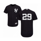 Men's New York Yankees #29 Gio Urshela Navy Blue Alternate Flex Base Authentic Collection Baseball Player Jersey