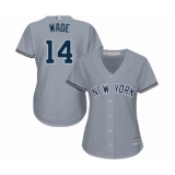 Women's New York Yankees #14 Tyler Wade Authentic Grey Road Baseball Player Jersey