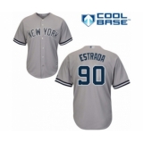 Youth New York Yankees #90 Thairo Estrada Authentic Grey Road Baseball Player Jersey