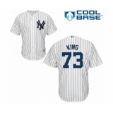 Youth New York Yankees #73 Mike King Authentic White Home Baseball Player Jersey