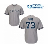 Youth New York Yankees #73 Mike King Authentic Grey Road Baseball Player Jersey