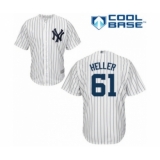 Youth New York Yankees #61 Ben Heller Authentic White Home Baseball Player Jersey