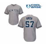 Youth New York Yankees #57 Chad Green Authentic Grey Road Baseball Player Jersey