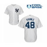Youth New York Yankees #48 Tommy Kahnle Authentic White Home Baseball Player Jersey
