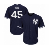 Youth New York Yankees #45 Luke Voit Authentic Navy Blue Alternate Baseball Player Jersey