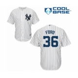 Youth New York Yankees #36 Mike Ford Authentic White Home Baseball Player Jersey
