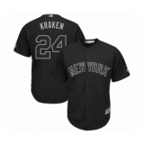 Men's New York Yankees #24 Gary Sanchez  Kraken  Authentic Black 2019 Players Weekend Baseball Jersey