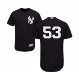 Men's New York Yankees #53 Zach Britton Navy Blue Alternate Flex Base Authentic Collection Baseball Jersey