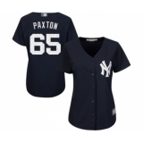 Women's New York Yankees #65 James Paxton Authentic Navy Blue Alternate Baseball Jersey