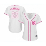 Women's New York Yankees #26 DJ LeMahieu Authentic White Fashion Cool Base Baseball Jersey