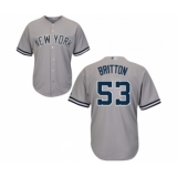 Youth New York Yankees #53 Zach Britton Authentic Grey Road Baseball Jersey