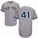 Men's Majestic New York Yankees #41 Miguel Andujar Grey Road Flex Base Authentic Collection MLB Jersey