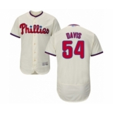 Men's Philadelphia Phillies #54 Austin Davis Cream Alternate Flex Base Authentic Collection Baseball Player Jersey