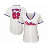Women's Philadelphia Phillies #52 Jose Alvarez Authentic Cream Alternate Cool Base Baseball Player Jersey