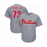 Youth Philadelphia Phillies #73 Deivy Grullon Authentic Grey Road Cool Base Baseball Player Jersey