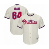 Youth Philadelphia Phillies #64 Victor Arano Authentic Cream Alternate Cool Base Baseball Player Jersey