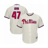 Youth Philadelphia Phillies #47 Cole Irvin Authentic Cream Alternate Cool Base Baseball Player Jersey