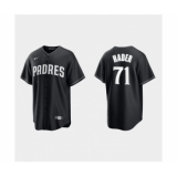 Mens San Diego Padres #71 Josh Hader Nike Black White Collection Jersey