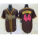 Men's San Diego Padres #44 Joe Musgrove Brown NEW 2023 City Connect Cool Base Stitched Jersey