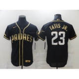 Men's San Diego Padres #23 Fernando Tatis Jr. Black Gold Realtree Collection Jersey