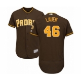 Men's San Diego Padres #46 Eric Lauer Brown Alternate Flex Base Authentic Collection Baseball Player Jersey