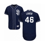 Men's San Diego Padres #46 Eric Lauer Navy Blue Alternate Flex Base Authentic Collection Baseball Player Jersey