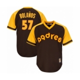 Youth San Diego Padres #57 Ronald Bolanos Authentic Brown Alternate Cooperstown Cool Base Baseball Player Jersey