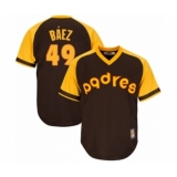 Youth San Diego Padres #49 Michel Baez Authentic Brown Alternate Cooperstown Cool Base Baseball Player Jersey