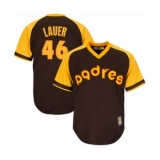 Youth San Diego Padres #46 Eric Lauer Authentic Brown Alternate Cooperstown Cool Base Baseball Player Jersey