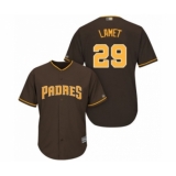 Youth San Diego Padres #29 Dinelson Lamet Authentic Brown Alternate Cool Base Baseball Player Jersey