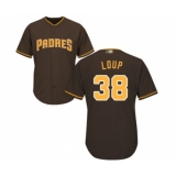 Men's San Diego Padres #38 Aaron Loup Replica Brown Alternate Cool Base Baseball Jersey