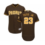 Men's San Diego Padres #23 Fernando Tatis Jr. Brown Alternate Flex Base Authentic Collection Baseball Jersey