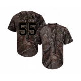 Youth San Diego Padres #55 Matt Strahm Authentic Camo Realtree Collection Flex Base Baseball Jersey