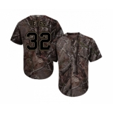 Youth San Diego Padres #32 Franmil Reyes Authentic Camo Realtree Collection Flex Base Baseball Jersey