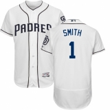 Men's Majestic San Diego Padres #1 Ozzie Smith White Home Flexbase Authentic Collection MLB Jersey
