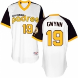 Men's Majestic San Diego Padres #19 Tony Gwynn Authentic White 1978 Turn Back The Clock MLB Jersey