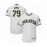 Men's Pittsburgh Pirates #79 Williams Jerez White Alternate Authentic Collection Flex Base Baseball Player Jersey