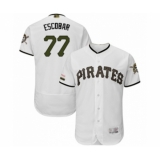 Men's Pittsburgh Pirates #77 Luis Escobar White Alternate Authentic Collection Flex Base Baseball Player Jersey