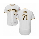 Men's Pittsburgh Pirates #71 Yacksel Rios White Home Flex Base Authentic Collection Baseball Player Jersey