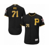 Men's Pittsburgh Pirates #71 Yacksel Rios Black Alternate Flex Base Authentic Collection Baseball Player Jersey
