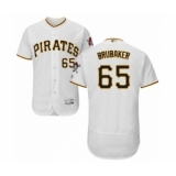 Men's Pittsburgh Pirates #65 J.T. Brubaker White Home Flex Base Authentic Collection Baseball Player Jersey